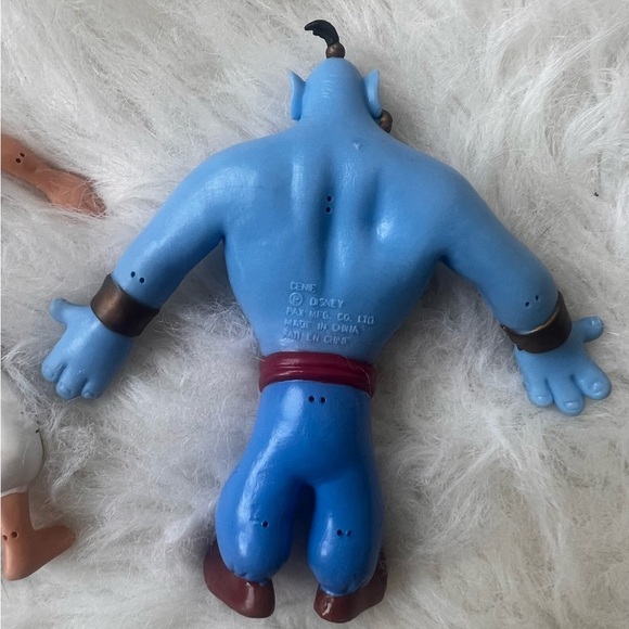 VTG Disney Aladdin + Jasmine + Genie PAX Bendable PVC Poseable Action Figures - Picture 6 of 10